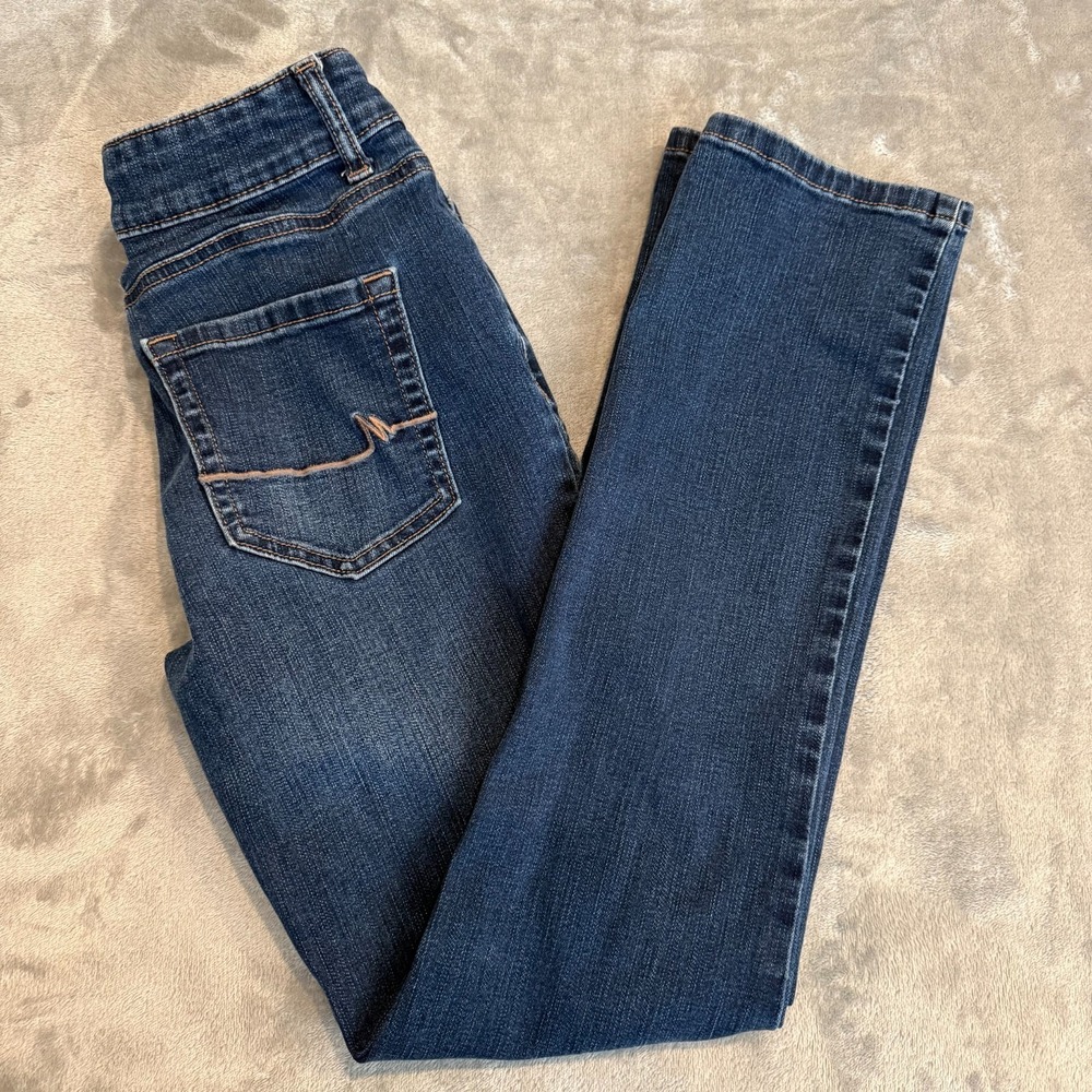 M Jeans by Maurice's Mid Rise Bootcut Jeans Women's Size 0 Short Dark Wash Stret